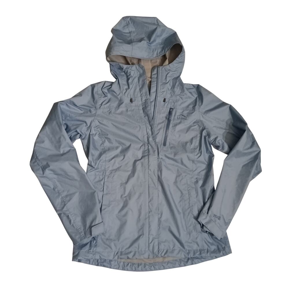 LL Bean Rain Jacket Women's XS Baby Blue Waterproof